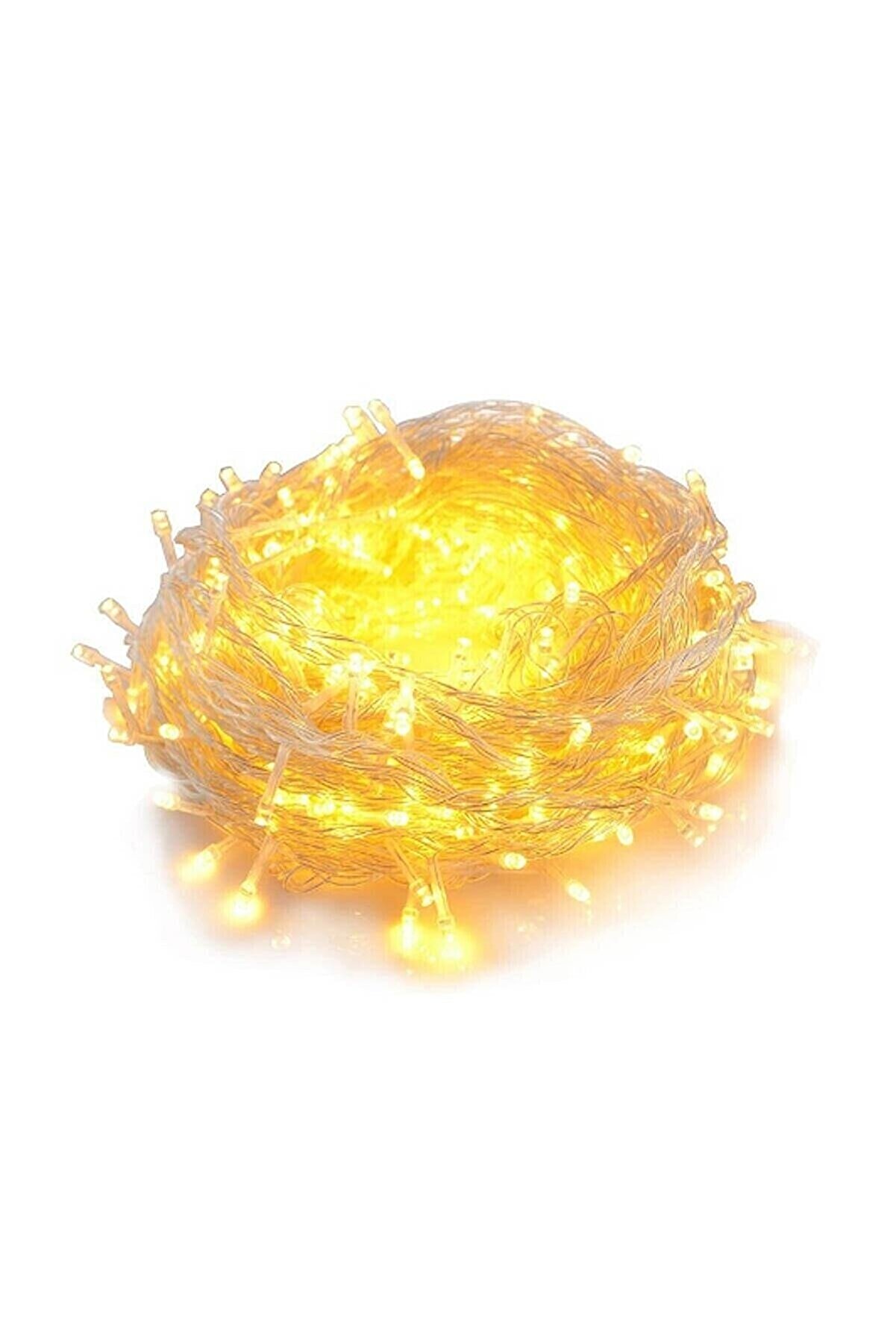 Yeni Yıl 10m 100 Ampül Gün Işığı Fonksiyonlu Yılbaşı Led Işık