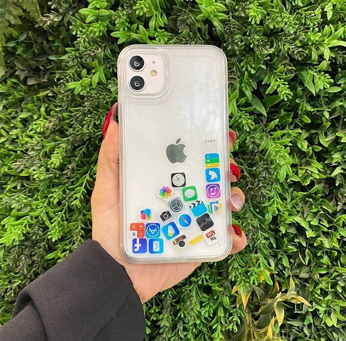 Iphone 13 Pro Sulu Simli Mobil Uygulama Simgeleri Rubber Kılıf