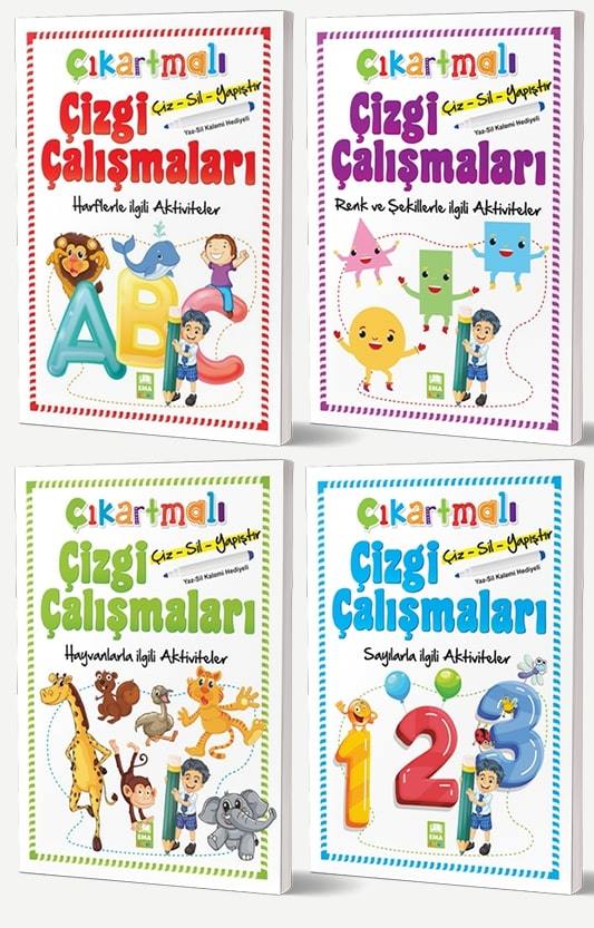 Çıkartmalı Etkinlik Kitapları - 4 Kitap Set