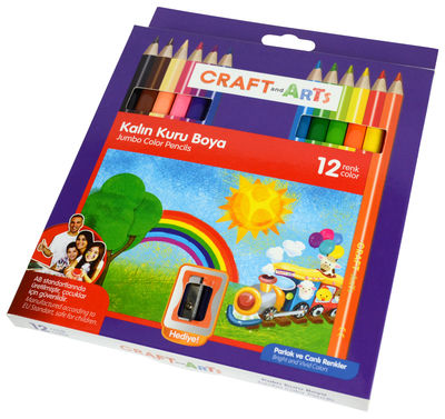 Craft and Arts Kuru Boya Jumbo 12 li Paket