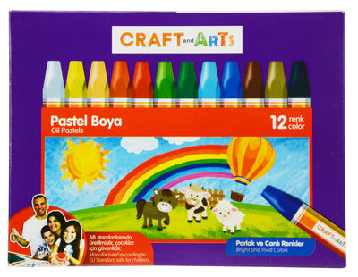 Craft and Arts Pastel Boya 12 li Karton Kutu