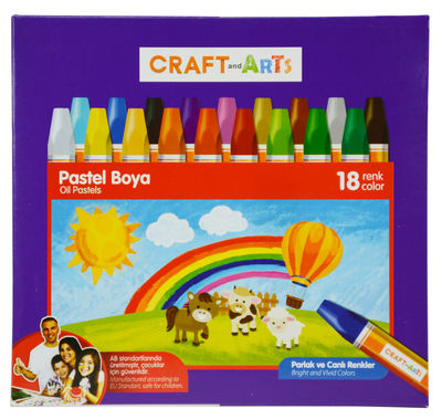 Craft and Arts Pastel Boya 18 li Karton Kutu